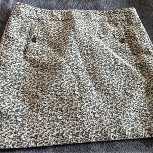 Loft Curtain Pattern Skirt Light Blue, Black And White Above The Knee Skirt 14